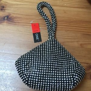 NEW Black and Rhinestones Handbag